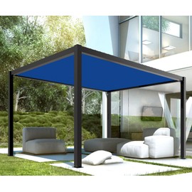 Coarbor 11'x15' Straight Edge Sun Shade Sail Rectangle Canopy Cover 240GSM Grommets Placed All Edges for Outdoor Pergola Patio Gazebo Deck Yard-Blue