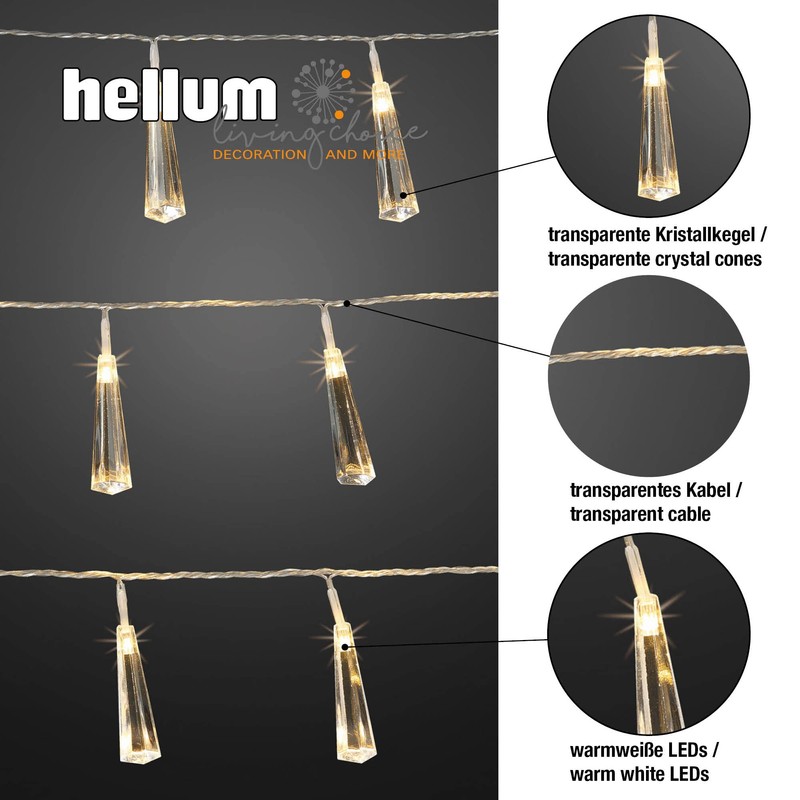 Hellum LED-Lichterkette 24-flg. Zapfen wws 576078