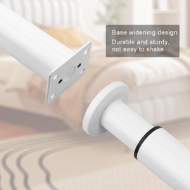 Riobby Adjustable Metal Furniture Legs, Heavy Duty Cabinet Legs, Adjustable Height Bed Frame, Center Support Legs, Replacement Legs for Dressing Table/Sofa/Bed/Chair, 18-32 cm (White, 2 Pack)