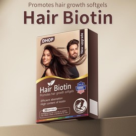 DHOP Hair Biotin 150,000mcg Softgels – Extra Strength Hair Growth & Support Supplement for Healthy Hair, Nails & Skin – 30 Count