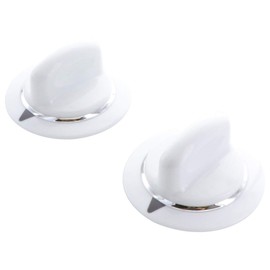 KITCHEN BASICS 101: 2 Pack WE1M654 White Dryer Timer Knob Replacement for GE General Electric