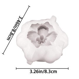 2 PCS Camellia Flower Silicone Mold Flower Resin Molds Camellia Candle Mold Silicone Soap Molds Jelly Shots Fondant Mold 3D Floral Mould Bloom Camellia Fondant Epoxy Mould for Candle Home Decorate