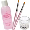 [NailRecipe] Brush Care Set, Cleaner, 2 Gel Brushes, Dappendish Dish,