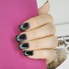 RUNE&SUKYCES Cat eye 30pcs diy Black press on nails short,nail