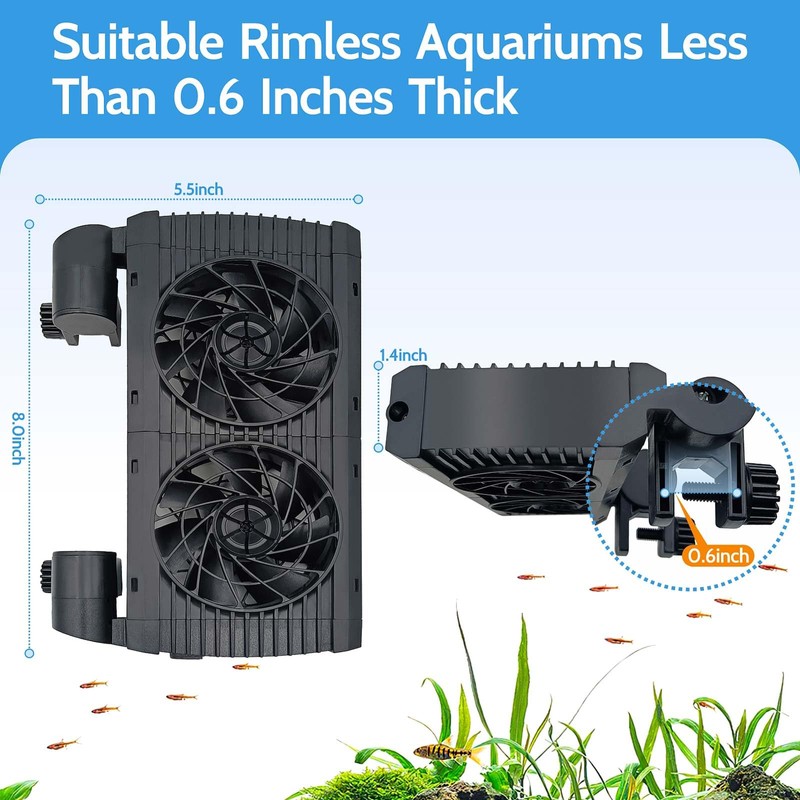 DEGGOX Aquarium Chillers Fan - Fish Tank Cooling Fan ，Axolotl