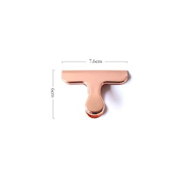 Stainless Steel Bag Clips, 8 Pieces Rose Gold Chip Bag Clips Sealing Clips for Coffee Tea Food Bag Decorative Clips for DIY Photo Grid (76mm)