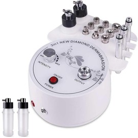 Máquina de Microdermabrasion del diamante,, Aspiradora de Punta Negros , Equipo Facial de Belleza, 3 en 1 Elimina Puntos Negros Acne Pigmentacion Maquina de Belleza Facial Succion Cuidado de la Piel (Blanco)