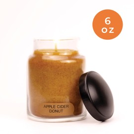 A Cheerful Giver - Apple Cider Donut Baby Scented Glass Jar Candle (6oz) with Lid & True to Life Fragrance Made in USA