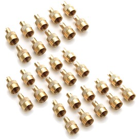 30 Pcs Metal Slotted Slot Valve Cap with Valve Core Remover
