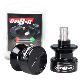 CYCBOLT 10mm Swing Arm Spools Sliders CNC Universal M10 Stand Swingarm Bobbins for All Motorcycle with M10x1.25 Hole Fit for MT-09 MT-10 FZ-09 KLE650 R6 Ninja EX250 FZ1 Z1000 (Black,M10x1.25)