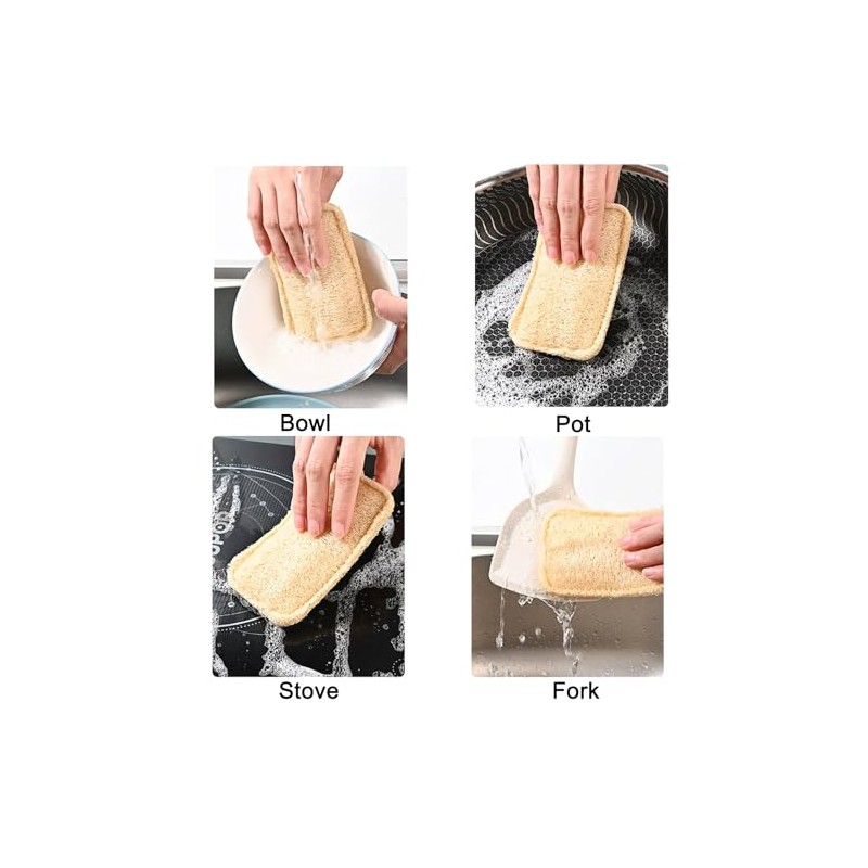 Esponjas Lufa Naturales Puras Ideales Cocina Baño Espalda Ducha Protección