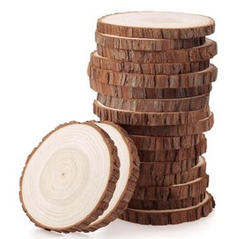 WUERKIYA Natural Tree Slices - Versatile Wooden Slices for Decoration, Crafts and More