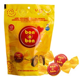 Bon o Bon Chocolate Bon Bons, Decadent Chocolate Truffles with a Creamy Peanut & Wafer Filling, 15g x 10 Bonbons