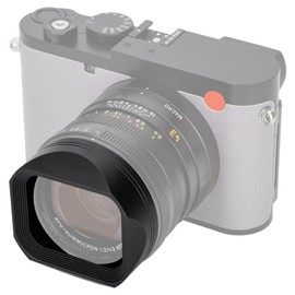 Metal Square Lens Hood for Leica Q3 43 & Q3 Digital Camera, Aluminum Alloy Lens Hood Shade Protector Q3 43 Accessories Not Affect Macro Mode (Compatible with Leica Original Lens Cap)