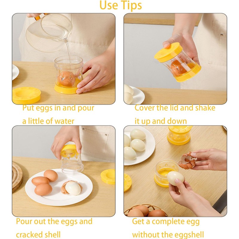 Hand Crank Egg Sheller - Easy Egg Peeler Tool for