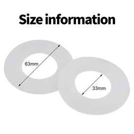 WeddHuis 2 x 63 mm x 33 mm transparent sealing discs for pouring holes, sealing discs for 63 mm drain valves