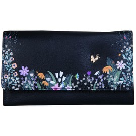 Mala Leather Shiloh Collection RFID Blocking Leather Wallet 3627_96, black, Modern