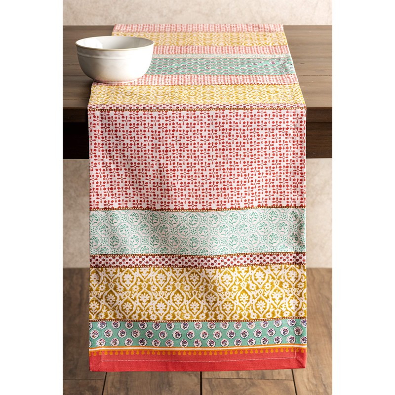 Maison d' Hermine Spring/Summer Table Runner, 100% Cotton, Decorative, Washable