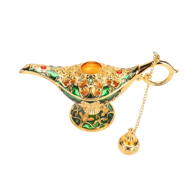 Magic Genie Lamp Exquisite Colorfast Eye Catching Alloy Embossed Pattern