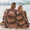 Silky Chocolate 3D Funny Realistic Food Ultra-Soft Throw Blanket 60"x50"
