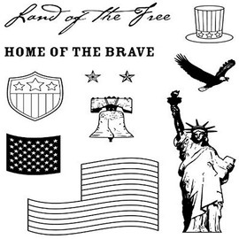Karen Foster Design, Clear Stamp Set, Patriotic