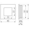 Recessed Flush Sliding Door Handle Pull Square 40 x 35