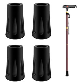 Pack of 4 Rubber Buffer for Hiking Poles, Walking Sticks, Rubber Tips, Nordic Walking Poles, Rubber Tips for Hiking Poles, Replacement Rubber Buffers, Replacement Caps for Hiking Sticks, Trekking
