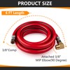 1-Pack HeSun 6 Feet Red PVC Dishwasher Hose, 3/8" Comp