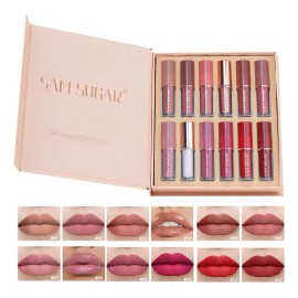 Set De 12 Labiales Mate De Larga Duración Pintalabio Regalo