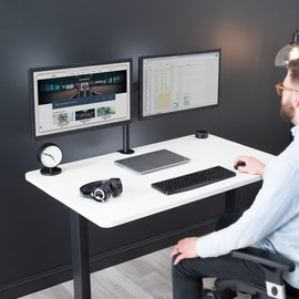 VIVO Universal 48 x 30 inch Solid One-Piece Table Top for Standard and Sit to Stand Height Adjustable Home and Office Desk Frames, White, DESK-TOP48-30W