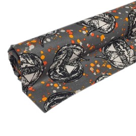 1 Yard - Cotton Fabric Hollaween Pumpkin Design (Great for Quilting, Sewing, Craft Projects & More) (color81)