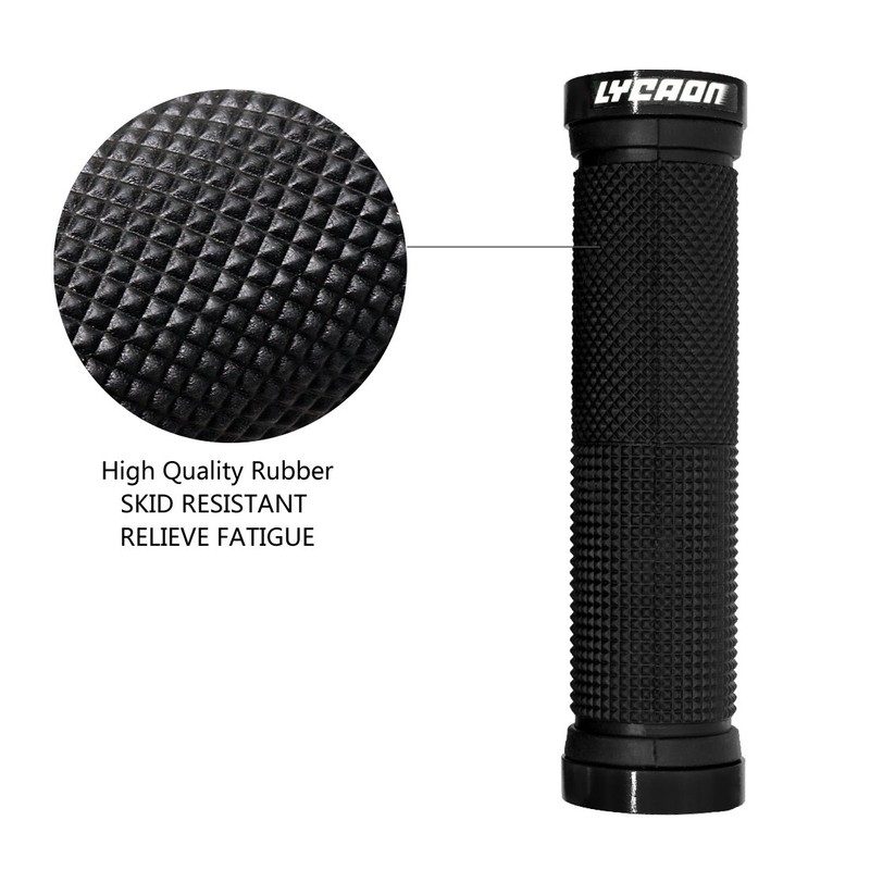 LYCAON Bike Handlebar Grips, Non-Slip Rubber Bicycle Handle Grip with