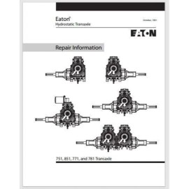 Eaton 1991 Eaton 751, 851, 771, and 781 Hydrostatic Transaxle Repair Manual 16 Pages