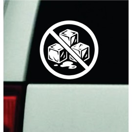 No Ice Car Decal Mirror Sun Visor Bumper Sticker Accessories Vinyl Truck Rearview Window Windshield Quote Auto Girls Funny American USA Democrat FDT Political 8647 Spanish Mexico Mexican