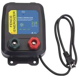 Electric Fence Energizer Plus 2 Mile/ 8 Acres Plug,Electric Fence Charger PE2，Livestock Fence Chargers for Containing Pets and Keeping Out Small Nuisance Animals 0.10 Joule