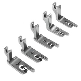Crimping Presser Foot KangTeer 5pcs 3/32,1/8,3/16,1/4,5/16 Industrial Sewing Machine Parts Steel Walking Foot Roll Hem Cuffs