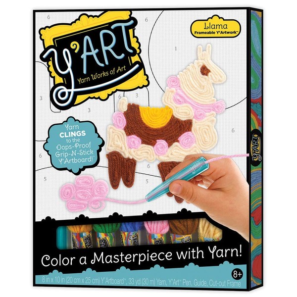 Y'Art Llama — Yarn Works of Art — Mess-Free Artistic Craft Activity — Ages 8+