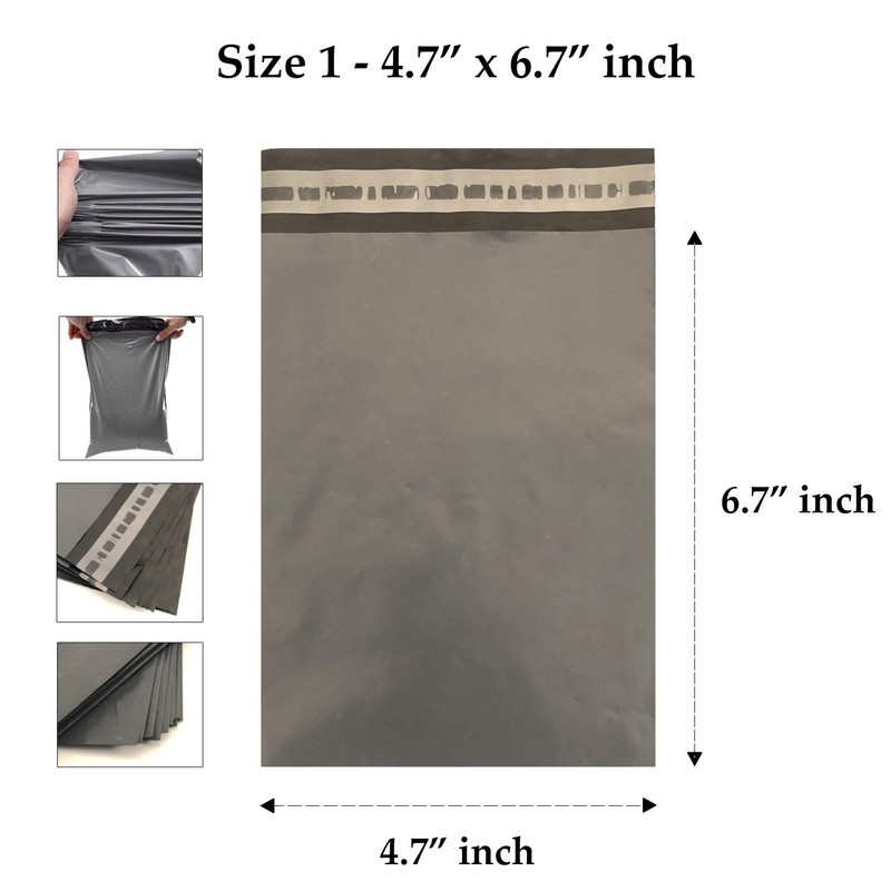 AKAR Strong Grey Poly Mailing Bags Envelopes Bags Small Size