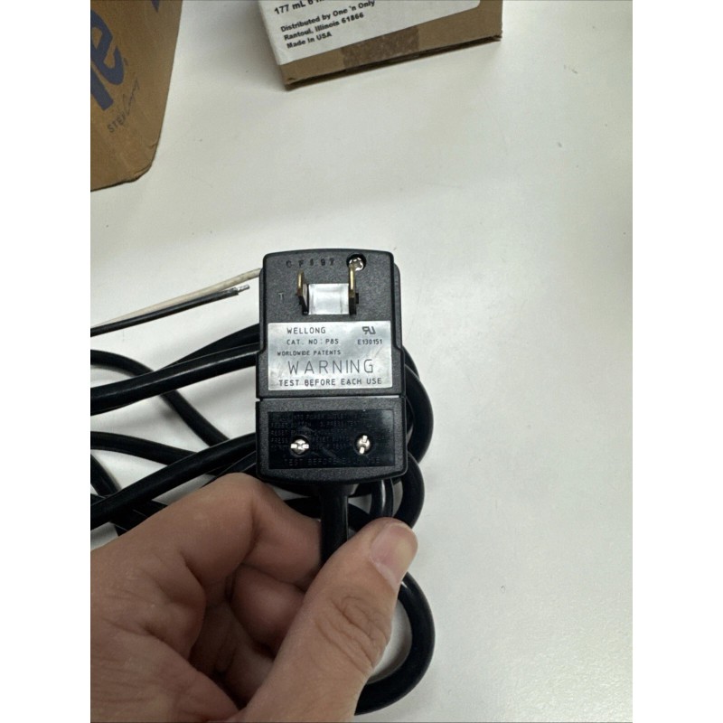 Wellong P8S 2 Prong GFCI 8 Foot 16 AWG Replacement