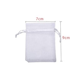 EXFEA 100pcs Fabric Gift Bags Wedding Gift Bags White Organza