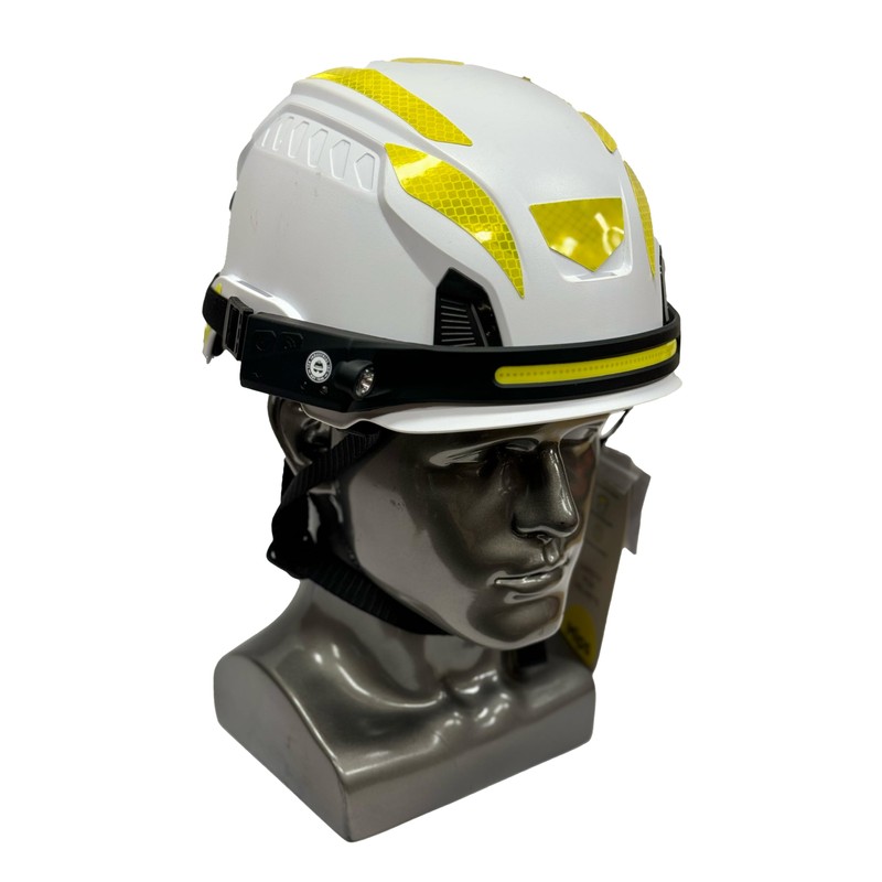 TPR Industrial Universial Hard Hat Headlamp, USB-C Rechargeable, LED Headlamp,