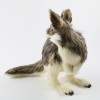 KANGAROO FUR FIGURINE – Soft Animal Statue – Realistic Handmade