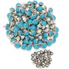 Weebee 100 Sets Blue Turquoise Rapid Rivets Studs Tandy DIY