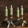 XINAOBAOLUO 6.5 inch Green Flameless Candle with String Light Window