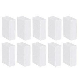 HARFINGTON 10 Bloques Pulidores de Uñas de Grano 120, Bloque de Lima para Lijado de Uñas, Herramienta de Manicura para Uñas Acrílicas, Pulidor de Brillo, Blanco