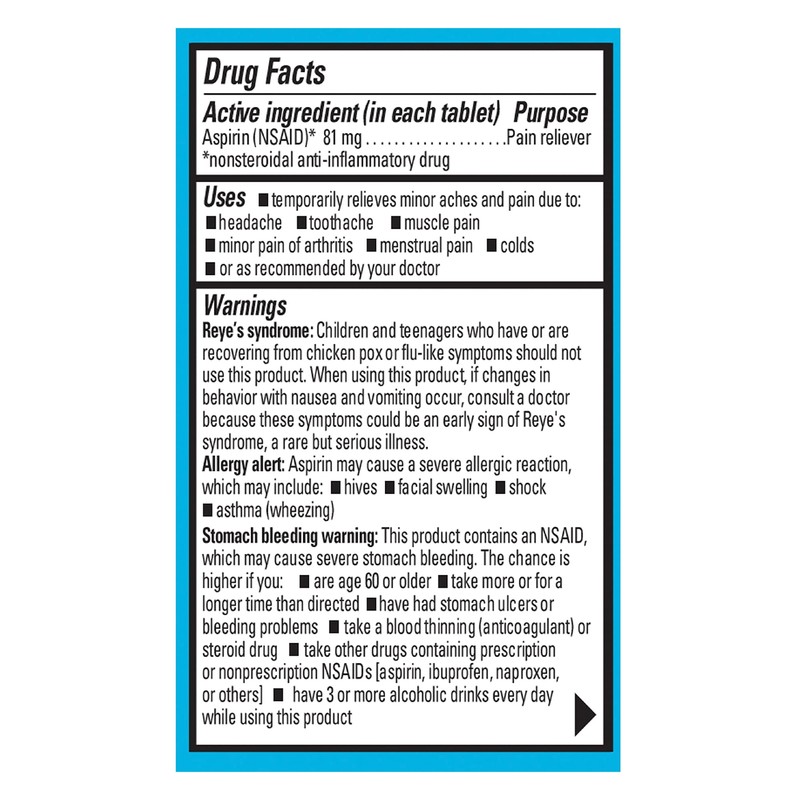 ECOTRIN ADULT LOW DOSE 81MG (45 tablets)