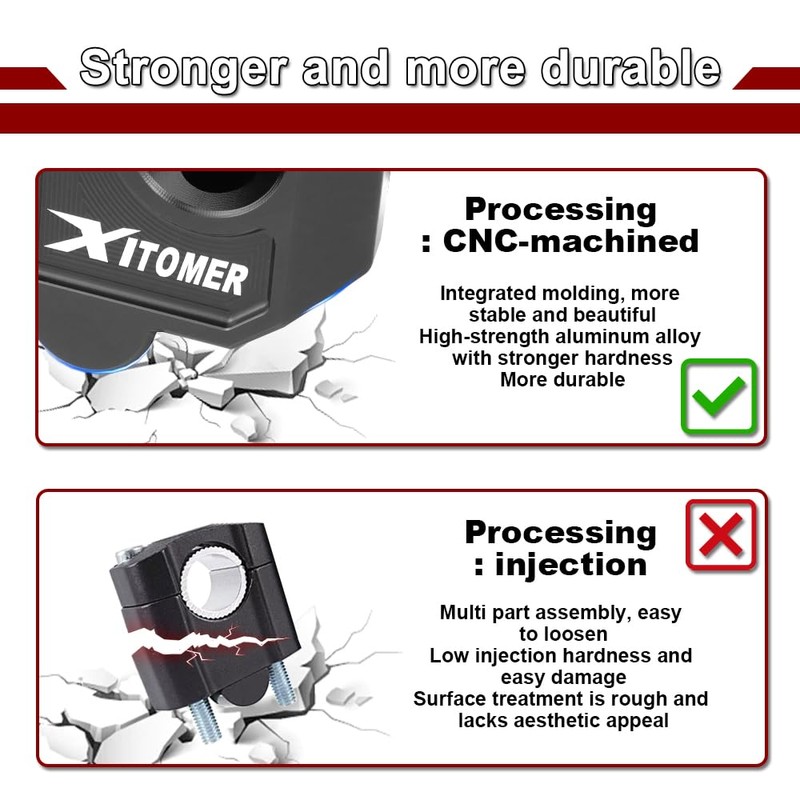 Xitomer Handlebar Risers Compatible with MT-09 2024-2025 CNC Handle Bar