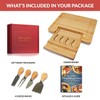 Home Euphoria Bamboo Cheese Board and Knife Set - Beautiful