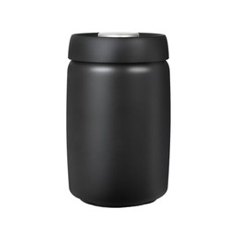TTSTOIEE Vacuum Lid Coffee Tin (Coffee, Tea, Stainless Steel Container for Storage with Aroma Closure, Coffee Canist) Matte Black (1200 ml)