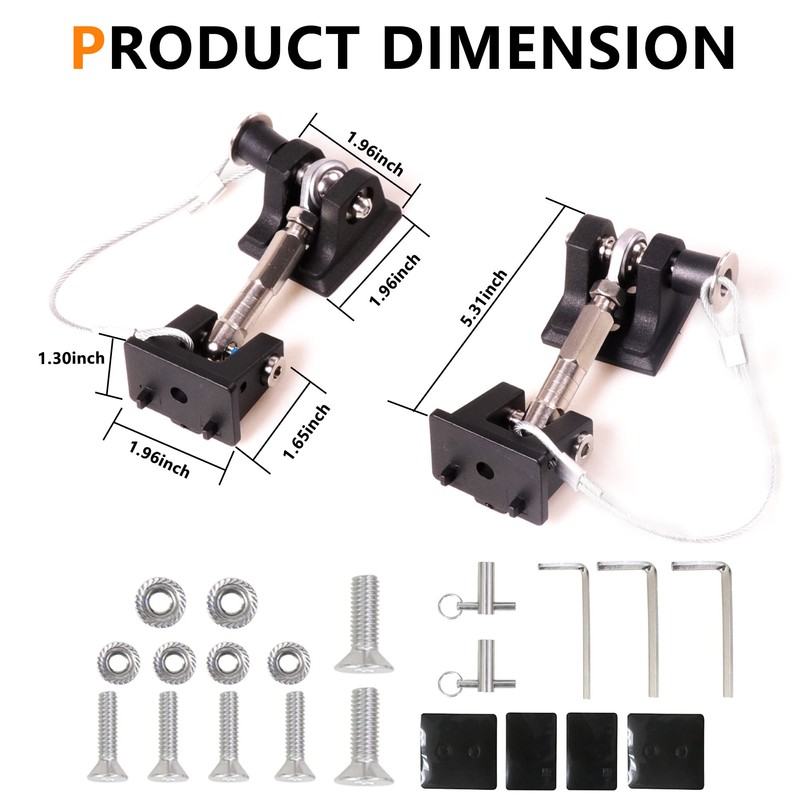 RERPRO JL Hood Latches Lock for 2018-2024 2025 Jeep Wrangler